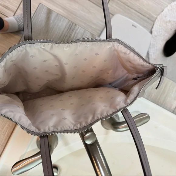 Kate Spade Gray Tote Bag Minimalist Design - Picture 2 of 3